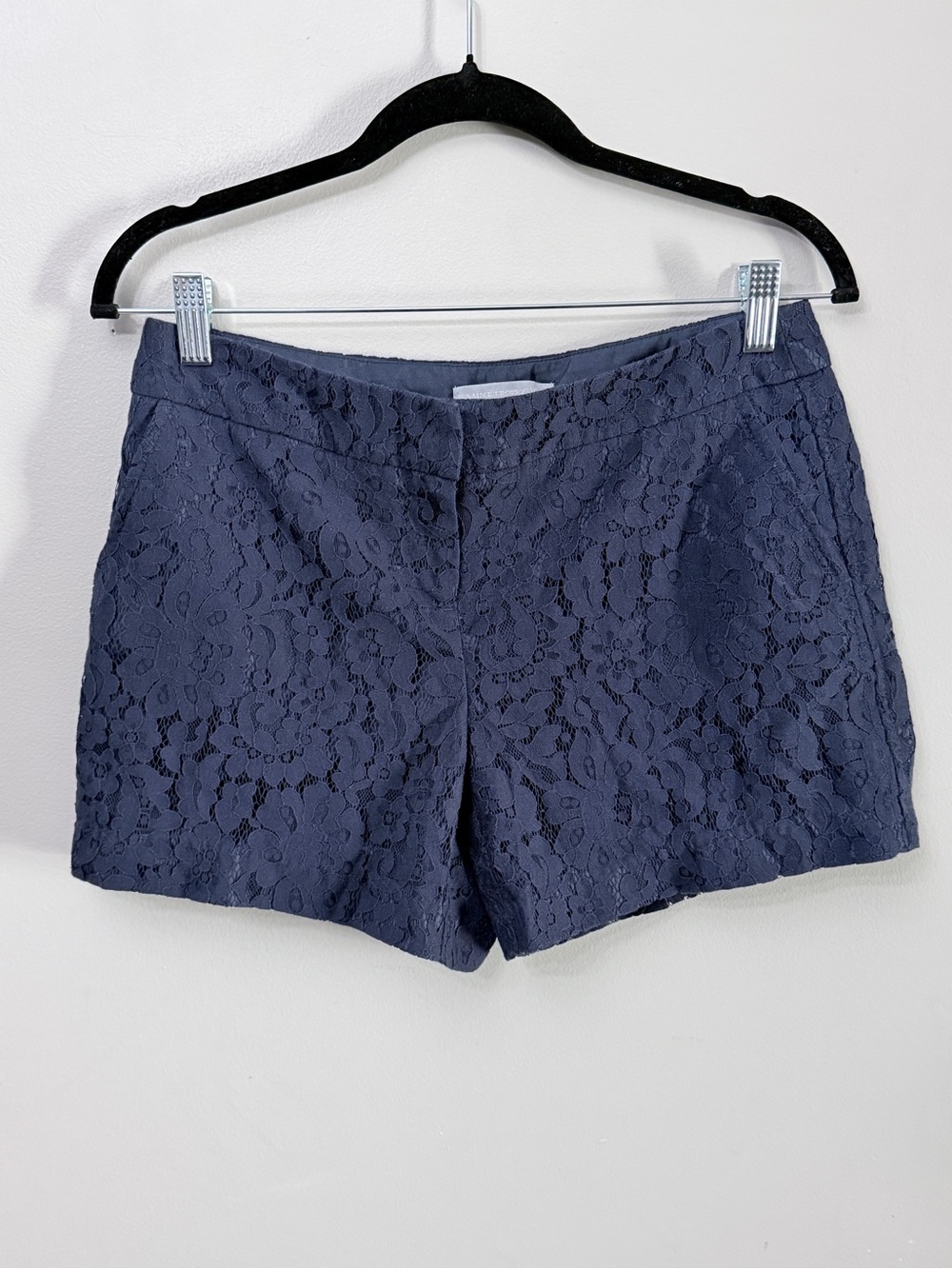Saint Tropez Navy Blue Floral Lace Shorts Low rise Sz 2